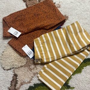 NWT Baby Gap lot of two leggings in calm natural colors size 4T